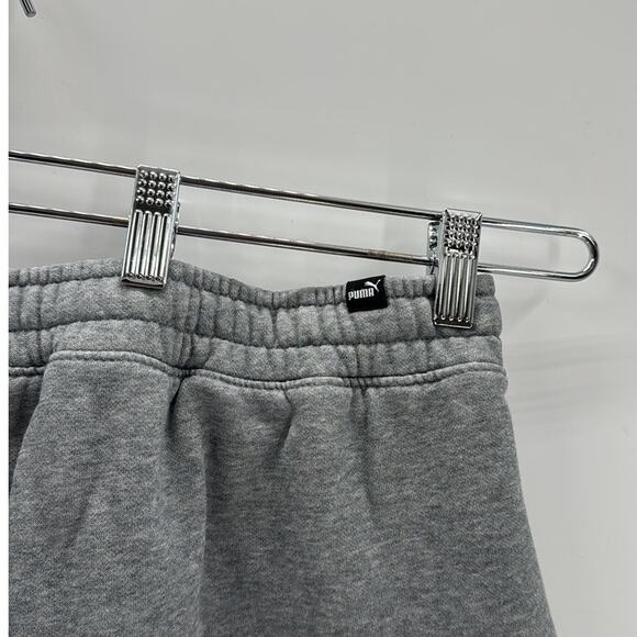 Puma gray fleece elastic waist drawstring shorts size XXL pockets casual sports - Picture 6 of 8